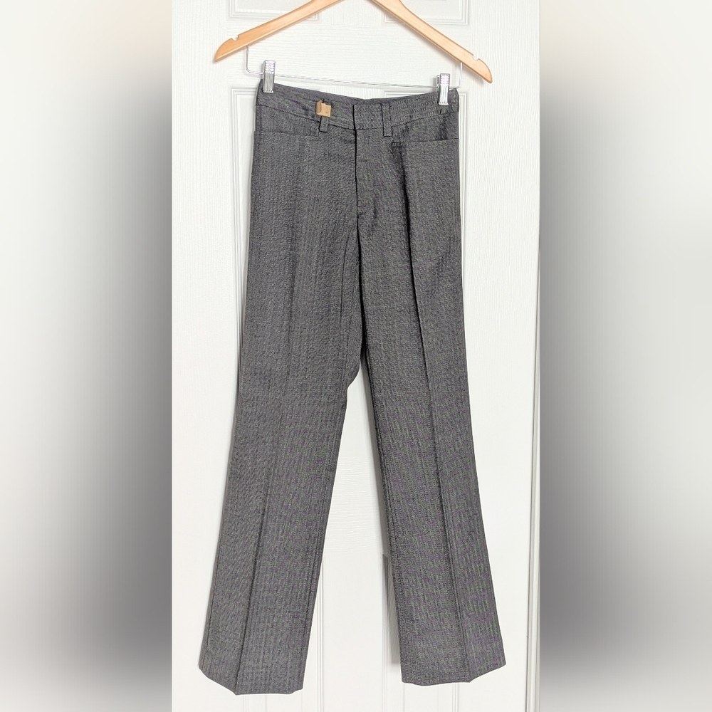 Women's Grey Fully-Lined Herringbone Pants/Trousers